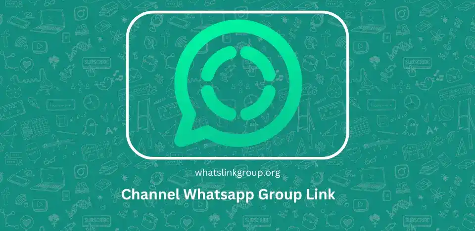 Featured Image of Channel whatsapp Group Link Shows Channel Symbol in green color inside frame